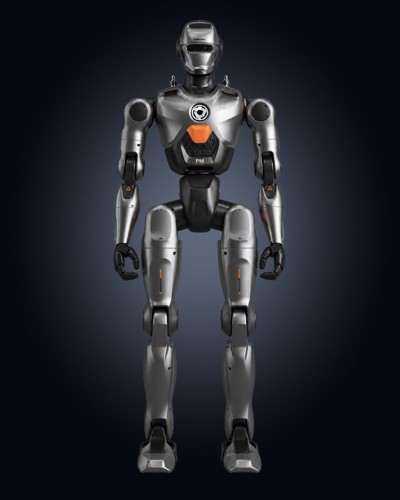 EngineAI PM01 humanoid robot by EngineAI, open humanoid platform, full-body view. AI-generated illustration.